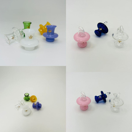 Aleaf - Carb Cap Top Hat Spinner - Assorted Colors - 5 Per Pack Aleaf - Carb Cap Top Hat Spinner - Assorted Colors - 5 Per Pack