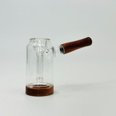 Hipster 6-Inch Wood and Glass Bubbler (PP007)