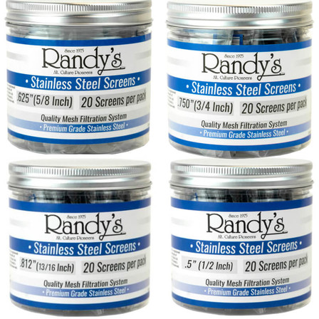 Randys - Screens Stainless Steel - 20 Per Packets - 36 Counts Per Jar
