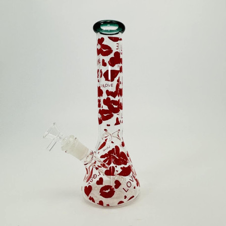 Waterpipe Beaker - 10 Inches - Love Waterpipe Beaker - 10 Inches - Love
