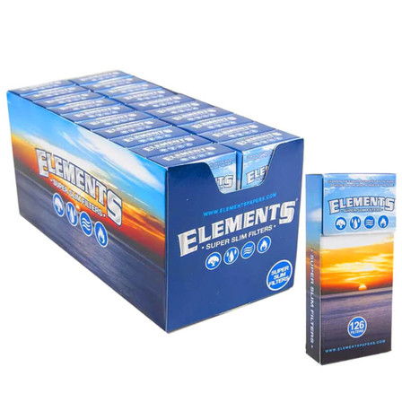 Elements - Super Slim Filter - 126 Tips  Per Packs - 20 Packs Per Box