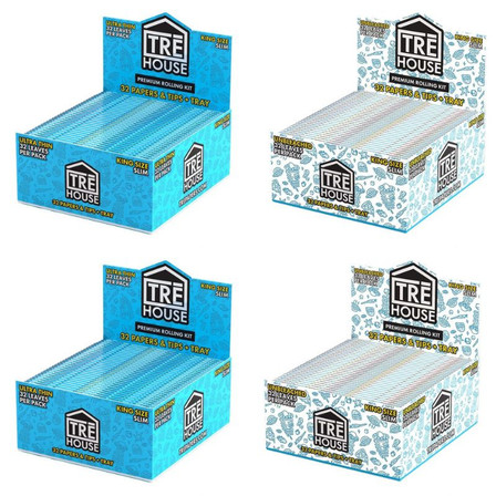 Tre House - Premium Rolling Kit - Papers and Tips - Tray - King Size Slim - 32 Packs - 20 Packs Per Box Tre House - Premium Rolling Kit - Papers and Tips - Tray - King Size Slim - 32 Packs - 20 Packs Per Box