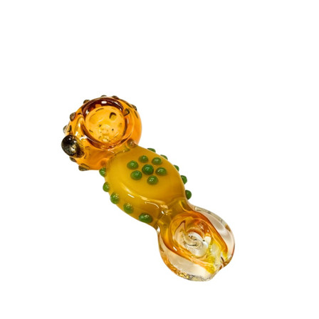 Handpipe - Fumed With Donut Art - 4 Inches