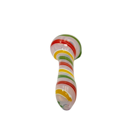 4 Inches Handpipe - Spoon Striped - Mix-colors 4 Inches Handpipe - Spoon Striped - Mix-colors