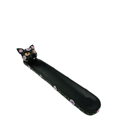 Black Day Of The Dead Cat - Incense Burner - 2679 Black Day Of The Dead Cat - Incense Burner - 2679