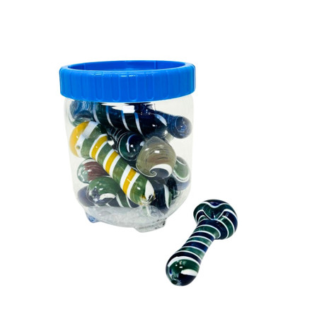 Spoon Striped Handpipe - 3.25 Inches - Mix Colors Spoon Striped Handpipe - 3.25 Inches - Mix Colors