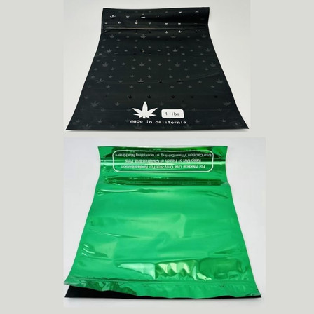  Mylar Bags - 1 Pound - 16oz - 10 Pieces Per Pack - Leaf Designs  Mylar Bags - 1 Pound - 16oz - 10 Pieces Per Pack - Leaf Designs