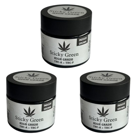 Sticky Green - High Grade - THC-A - THC-P - 2.5 Grams - Flower Jar Sticky Green - High Grade - THC-A - THC-P - 2.5 Grams - Flower Jar