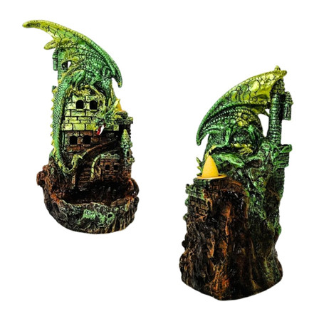 Green Dragon - Backflow Incense Burner With Led Lights Green Dragon - Backflow Incense Burner With Led Lights