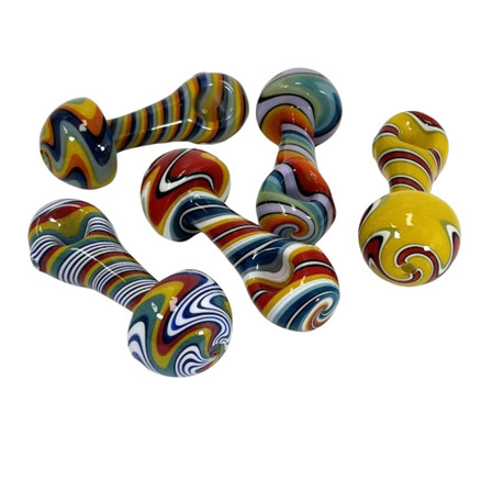Mushroom Wigwag Handpipe - 4 Inches Mushroom Wigwag Handpipe - 4 Inches