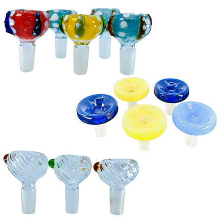 Male Bowl - 14mm With Assorted Colors Male Bowl - 14mm With Assorted Colors
