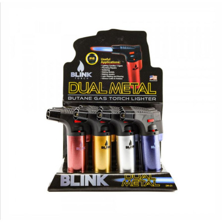 Blink - Dual Metal - Torch - Lighter - 12 Counts Per Display Blink - Dual Metal - Torch - Lighter - 12 Counts Per Display