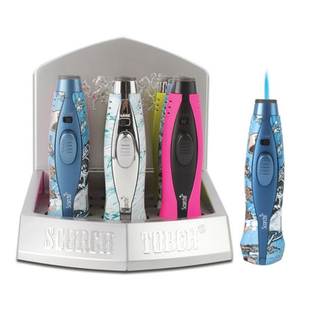 Scorch Torch - Metal Finish and Designs - 9 Pieces Per Display - #61688-1 Scorch Torch - Metal Finish and Designs - 9 Pieces Per Display - #61688-1