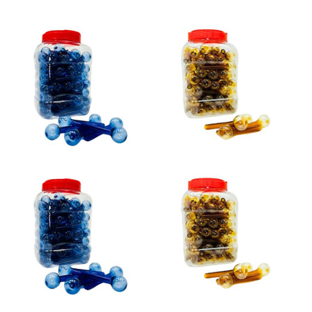 4 Inches - Oil Burner - Heavy - Blue, Amber, Green, L.Green - Price Per Piece (90 Pieces)