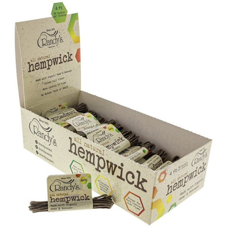 Randy's - 4 Ft Bundle of Hemp Wick - Small - Display 40 Counts Per Box Randy's - 4 Ft Bundle of Hemp Wick - Small - Display 40 Counts Per Box