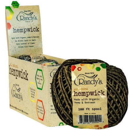 Randy's - Large 100 Feet Spool of Hemp Wick - 6 Spool Per Box Randy's - Large 100 Feet Spool of Hemp Wick - 6 Spool Per Box