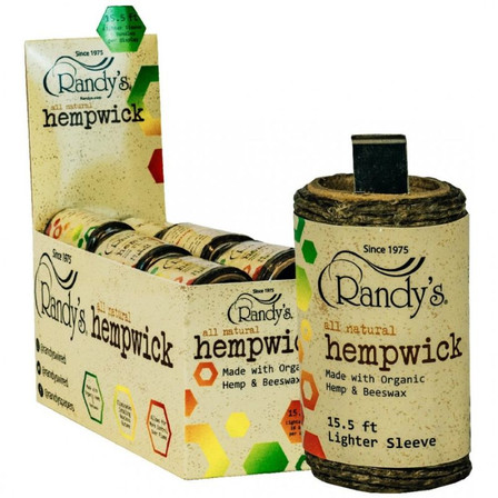 Randy's - 15.5 Feet Lighter Sleeve Hemp Wick Display - 18 Counts Per Box Randy's - 15.5 Feet Lighter Sleeve Hemp Wick Display - 18 Counts Per Box
