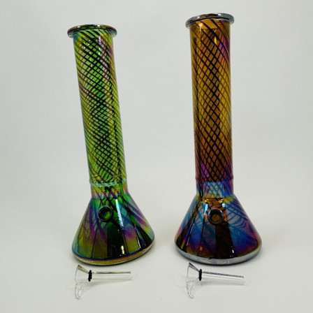 Soft Glass Waterpipe - 12 Inches (GR-Y-91) Soft Glass Waterpipe - 12 Inches (GR-Y-91)
