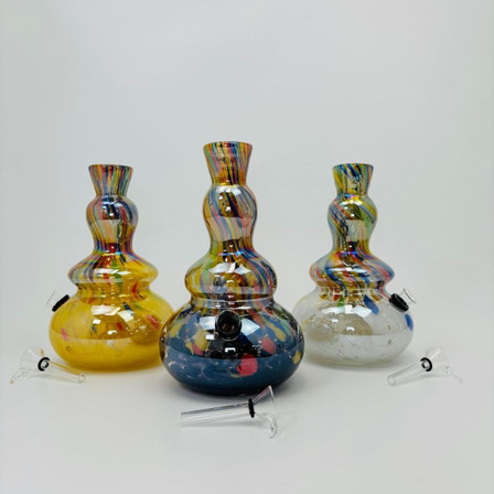 8 Inches - Soft Glass Waterpipe - Assorted Color- GR-Y-35 8 Inches - Soft Glass Waterpipe - Assorted Color- GR-Y-35