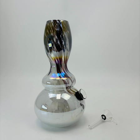 9 Inches - Soft Glass Waterpipe - Assorted Colors-GR-Y-37 9 Inches - Soft Glass Waterpipe - Assorted Colors-GR-Y-37