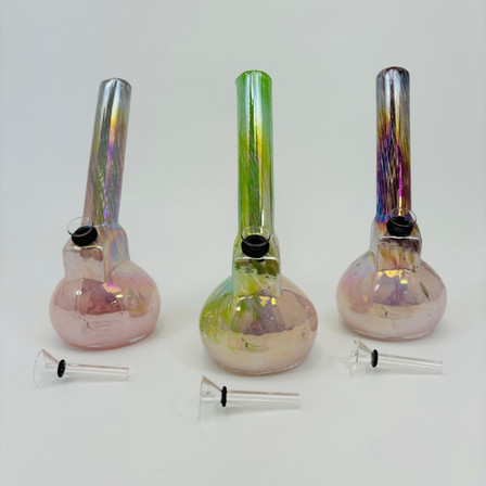 9 Inches - Soft Glass Waterpipe - Assorted Colors (GR-Y-42) 9 Inches - Soft Glass Waterpipe - Assorted Colors (GR-Y-42)