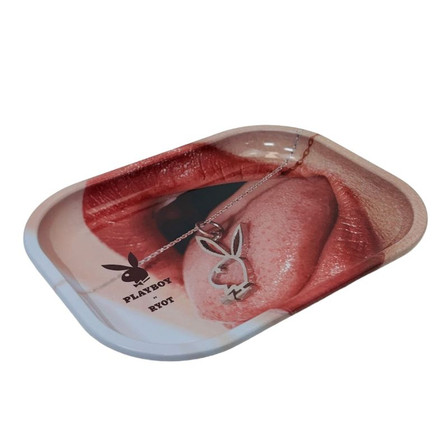 Playboy by Ryot - Tin Tray Small - 7 Inches X 5.5 Inches - Playboy Pendant Mouth Playboy by Ryot - Tin Tray Small - 7 Inches X 5.5 Inches - Playboy Pendant Mouth