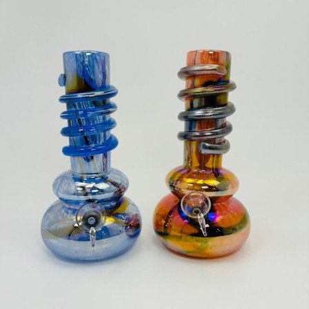 Soft Glass Waterpipe - 8 Inches - Assorted Colors - (GR-Y-30) 
