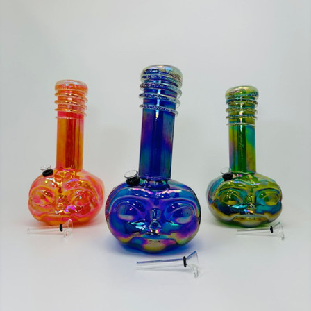 Soft Glass Waterpipe - 12 Inches - Assorted Colors - GR-Y-86 Soft Glass Waterpipe - 12 Inches - Assorted Colors - GR-Y-86