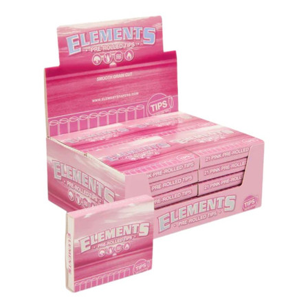 Elements Tips - Pre-rolled - 21 Pieces Per Pack - 20 Packs Per Box Elements Tips - Pre-rolled - 21 Pieces Per Pack - 20 Packs Per Box