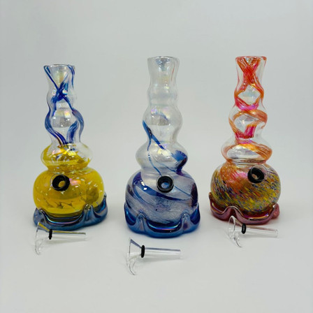 8 Inches - Softglass Waterpipe - GR-Y-33 - Assorted Color 8 Inches - Softglass Waterpipe - GR-Y-33 - Assorted Color