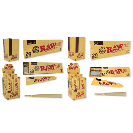 Raw - Classic Cone - 20 Pieces Per Pack - 12 Pack Per Display Raw - Classic Cone - 20 Pieces Per Pack - 12 Pack Per Display