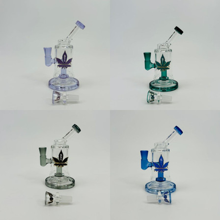 Aleaf - 5 Inches - Mini Waterpipe With Showehead Perc Aleaf - 5 Inches - Mini Waterpipe With Showehead Perc