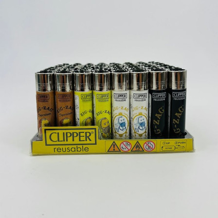 Clipper - Lighter Reusable New Rotational - 48 Pieces - Display Zigzag - CP11R Clipper - Lighter Reusable New Rotational - 48 Pieces - Display Zigzag - CP11R