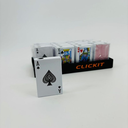 Clickit - Lighter Windproof Poker - 20 Counts Per Display - GH9289 Clickit - Lighter Windproof Poker - 20 Counts Per Display - GH9289