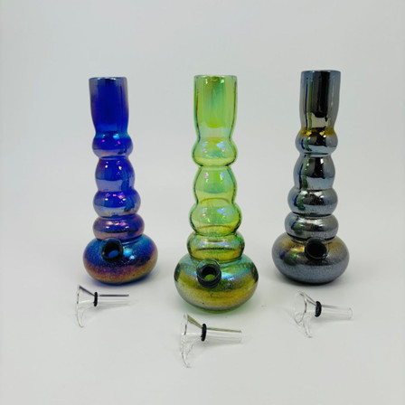 Glass Waterpipe - 8 Inches - Assorted Colors - GR-Y-17 Glass Waterpipe - 8 Inches - Assorted Colors - GR-Y-17