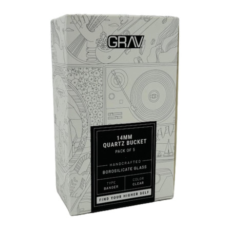Grav® - Banger - 14mm - Quartz Bucket - 5 Pieces Per Pack - qb14 Grav® - Banger - 14mm - Quartz Bucket - 5 Pieces Per Pack - qb14