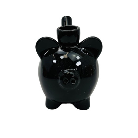 Fashioncraft - Black Piggy Ceramic Pipe (88092) Fashioncraft - Black Piggy Ceramic Pipe (88092)