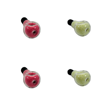 Handpipe With Sand Filled Light Bulb - 3.5 Inches - Assorted Colors - Price Per Piece