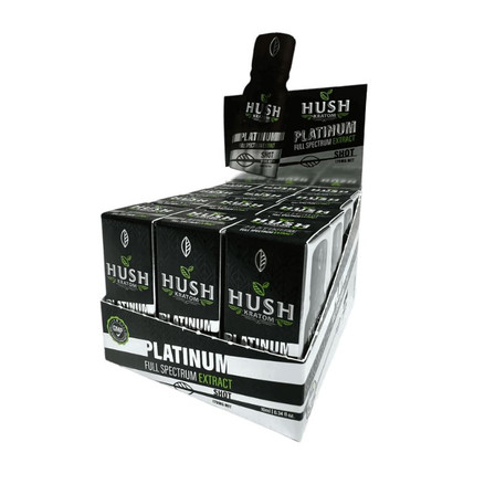 Hush Kratom - Platinum Full Spectrum Extract Shot - 12 Counts Per Box Hush Kratom - Platinum Full Spectrum Extract Shot - 12 Counts Per Box
