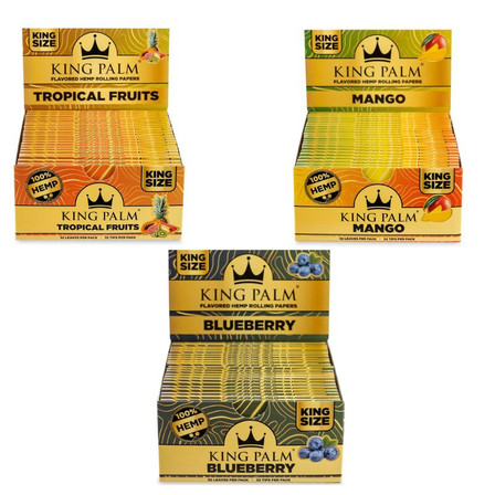King Palm - King Size Palm Rolling Papers and Filter - 22 Counts Per Pack - 32 Pack Per Box King Palm - King Size Palm Rolling Papers and Filter - 22 Counts Per Pack - 32 Pack Per Box