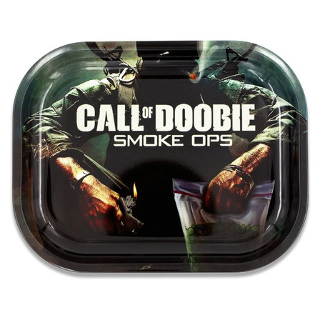 V-Syndicate - Small Metal Rolling Tray - Call of Doobie V-Syndicate - Small Metal Rolling Tray - Call of Doobie