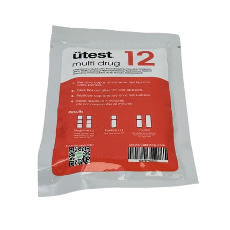 Utest - Multi Drug 12 Panel - 25 Counts Per Box - Price Per Piece Utest - Multi Drug 12 Panel - 25 Counts Per Box - Price Per Piece
