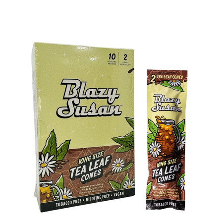 Blazy Susan - King Size - Tea Leaf Cones - 2 Cones Per Pouch - 10 Pouches Per Box Blazy Susan - King Size - Tea Leaf Cones - 2 Cones Per Pouch - 10 Pouches Per Box