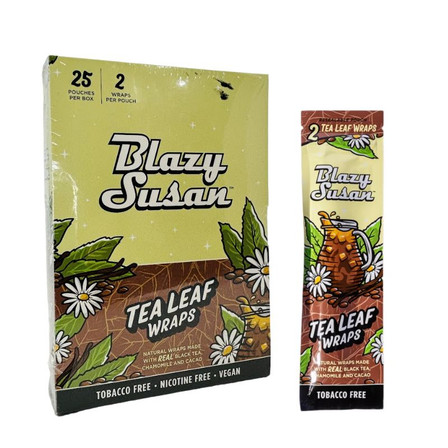 Blazy Susan - Tea Leaf Wraps - 2 Wraps Per Pouch - 25 Pouches Per Box Blazy Susan - Tea Leaf Wraps - 2 Wraps Per Pouch - 25 Pouches Per Box
