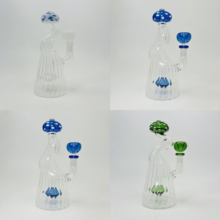 8 Inches - Waterpipe Mushroom - Assorted Color - RH-225 8 Inches - Waterpipe Mushroom - Assorted Color - RH-225