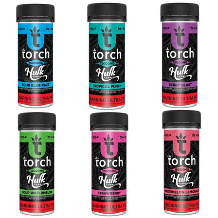 Torch - Hulk Delta 9 - THC-P Gummies - 15000mg - 20 Counts Per Jar Torch - Hulk Delta 9 - THC-P Gummies - 15000mg - 20 Counts Per Jar