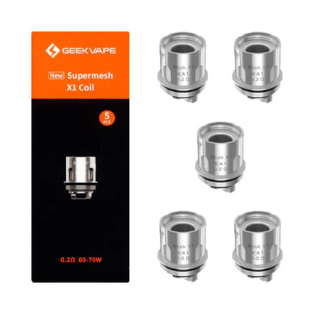 Geek Vape - Supermesh X1 Coils 0.2 Ohm - 5 Pieces Per Pack Geek Vape - Supermesh X1 Coils 0.2 Ohm - 5 Pieces Per Pack