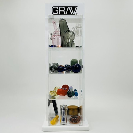 Grav® - 4-tier Locking Display and Merchandise Grav® - 4-tier Locking Display and Merchandise