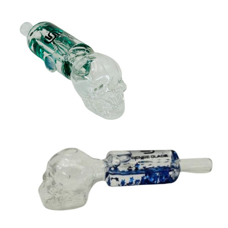 Sense Glass - Oil Burner Head Skull With Glycerin Star - 4 Inches - Assorted Colors Sense Glass - Oil Burner Head Skull With Glycerin Star - 4 Inches - Assorted Colors