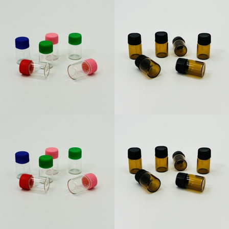 Vial 1/3 Dram With Cap - 12 Pieces Per Pack